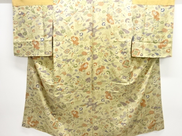 JAPANESE KIMONO / ANTIQUE BROCADE KIMONO FOR SUMMER TREASURE-FILLED PA
